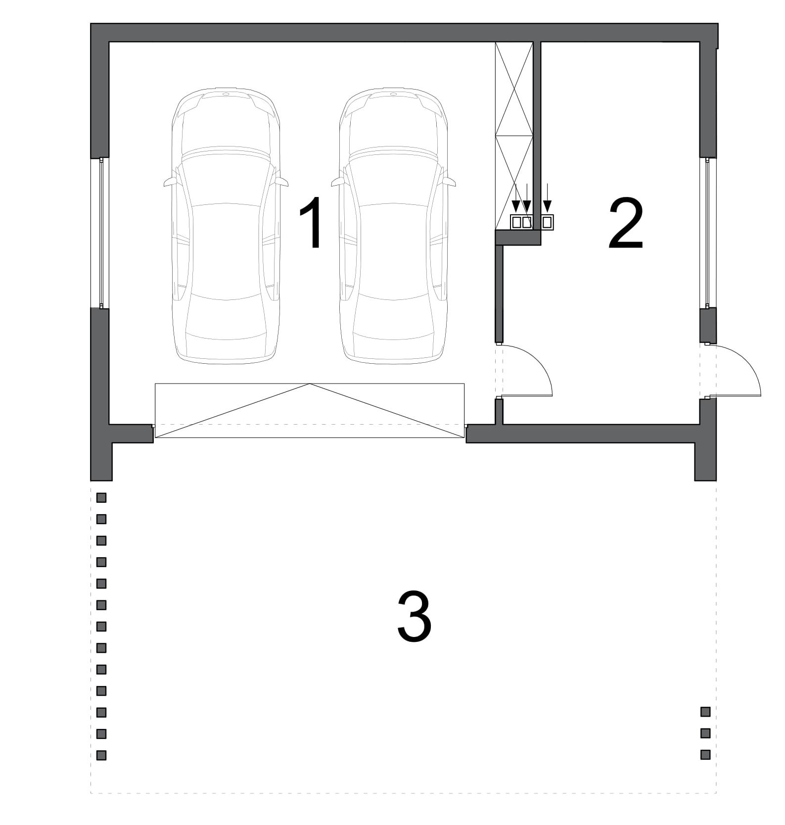 Projekt garażu BK-32